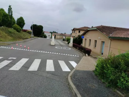 Marquage au sol en déchèterie, Bayonne, Meltem Industrie Services