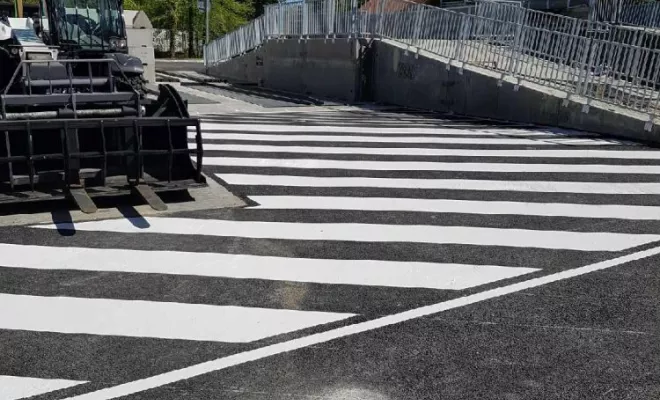 Marquage au sol déchèterie à Bayonne, Bayonne, Meltem Industrie Services