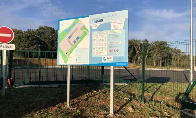 Marquage au sol et signalétique de déchèteries, Bayonne, Meltem Industrie Services