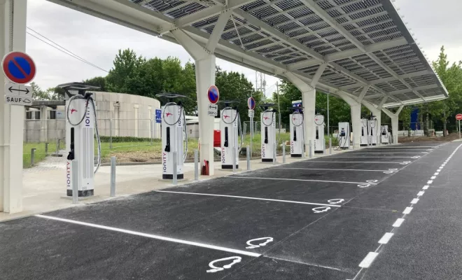 Aménagement station bornes de recharge ASF, Bayonne, Meltem Industrie Services
