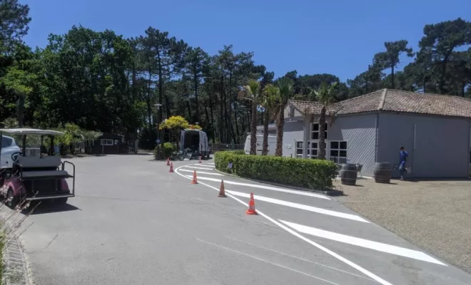 Marquage au sol campings, Bayonne, Meltem Industrie Services