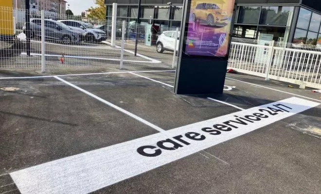 Marquage au sol commerces, Bayonne, Meltem Industrie Services
