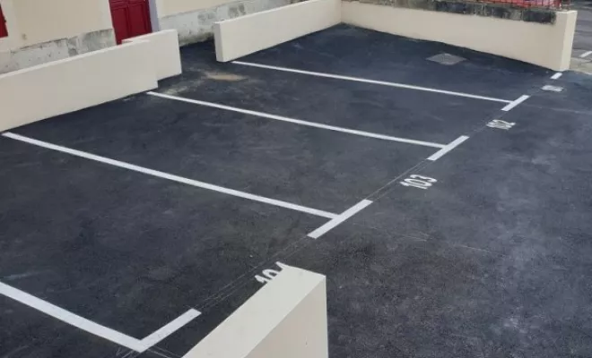 Marquage au sol de parking, Bayonne, Meltem Industrie Services