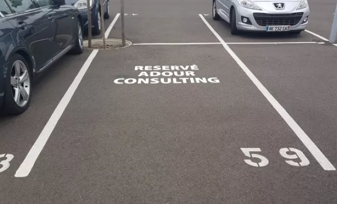 Marquage au sol de parking, Bayonne, Meltem Industrie Services
