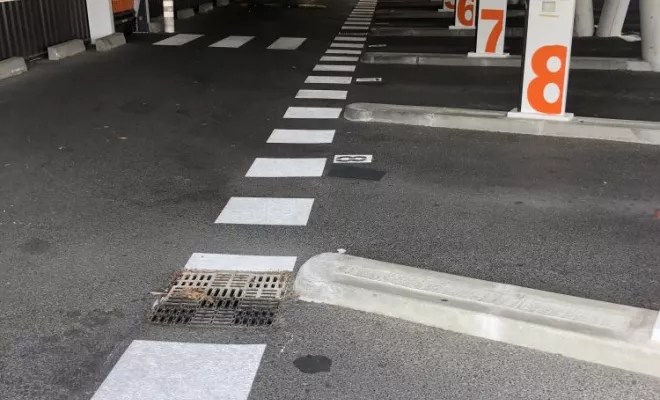 Marquage au sol drive à Narbonne, Bayonne, Meltem Industrie Services