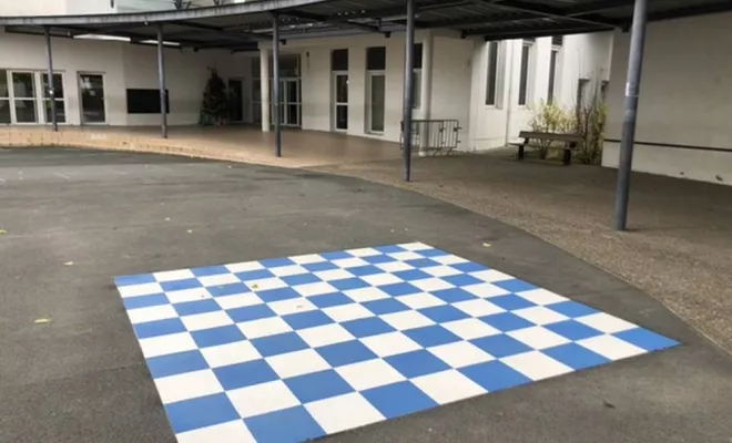 Marquage au sol ludique pour les écoles, Bayonne, Meltem Industrie Services