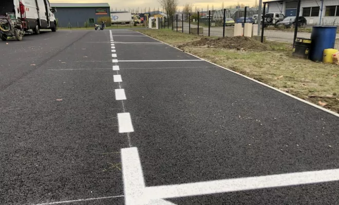 Marquage au sol parking à Tarbes, Bayonne, Meltem Industrie Services