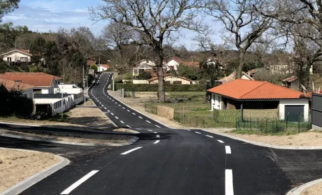Marquage au sol piste cyclable, Bayonne, Meltem Industrie Services