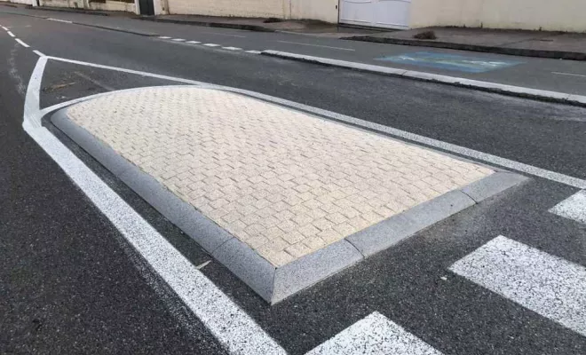 Réalisation d'îlots en bordures, Bayonne, Meltem Industrie Services