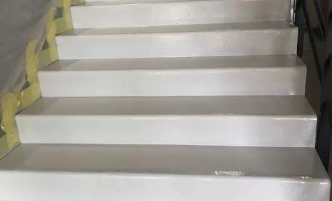 Réalisation de marquage au sol intérieur avec la résine époxy, Bayonne, Meltem Industrie Services